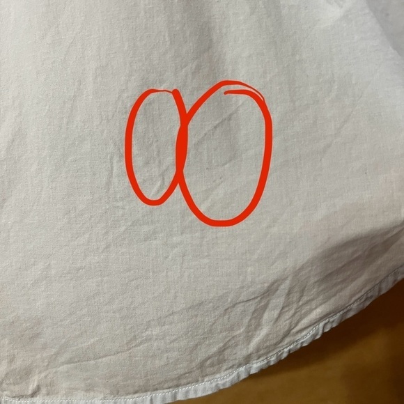 Citizens Of Humanity Penny Blouse Top Cotton Poplin Button Up Shirt Blue Size XL - Picture 8 of 13